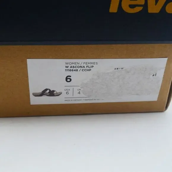 NEW Teva Women's 6 Ascona Flip Flops Sandals Chocolate Chip Brown Hiking - Picture 9 of 10